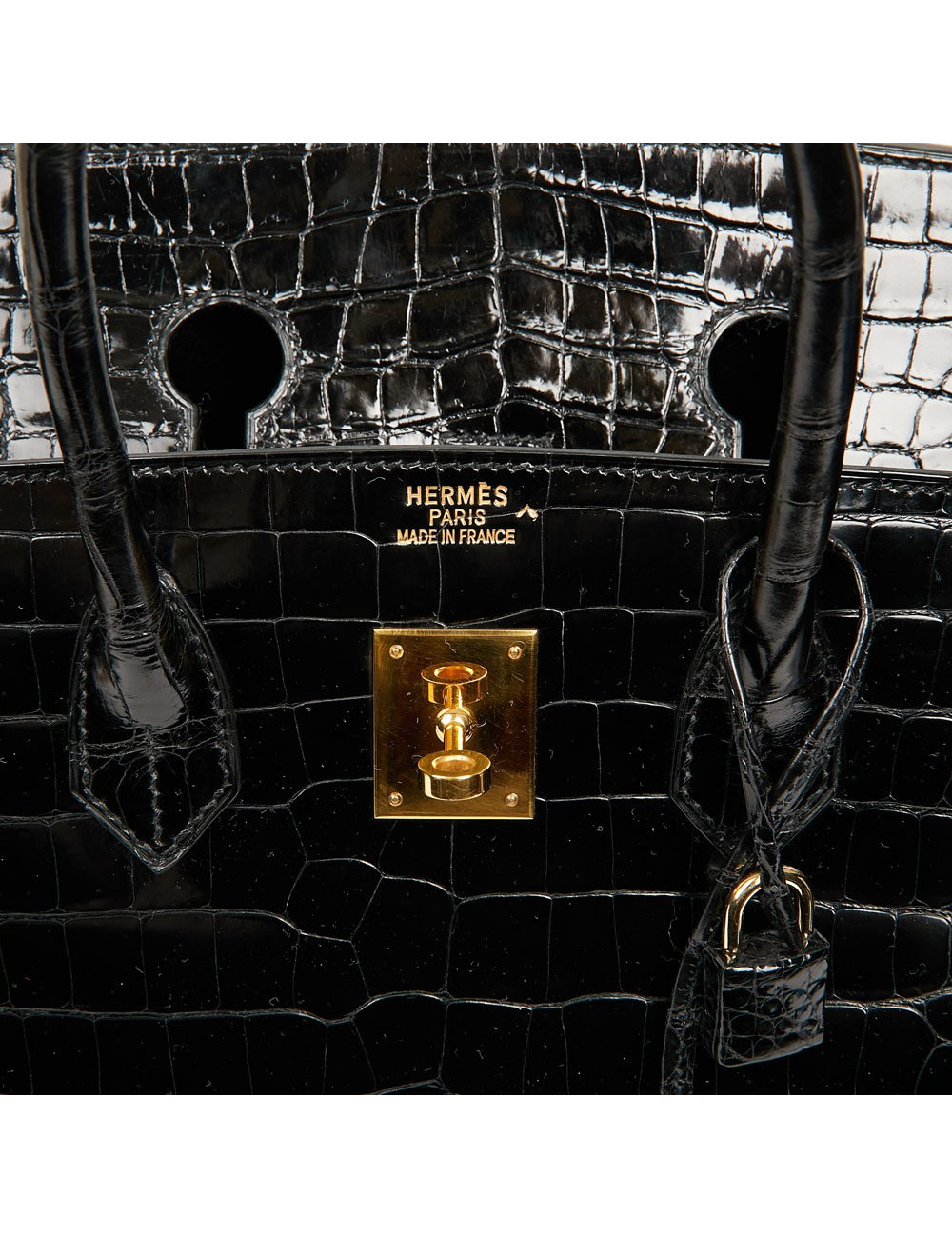 Birkin 35 crocodile Porosus noir