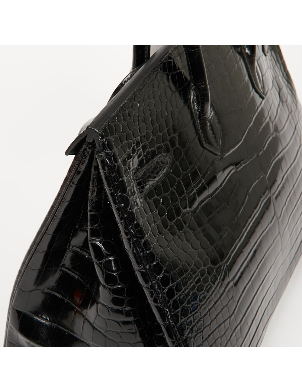 Birkin 35 crocodile Porosus noir