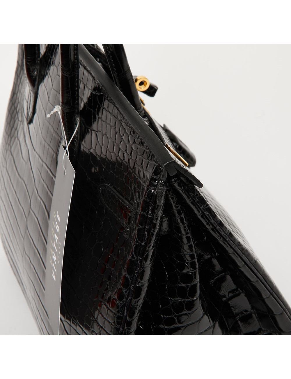 Birkin 35 crocodile Porosus noir