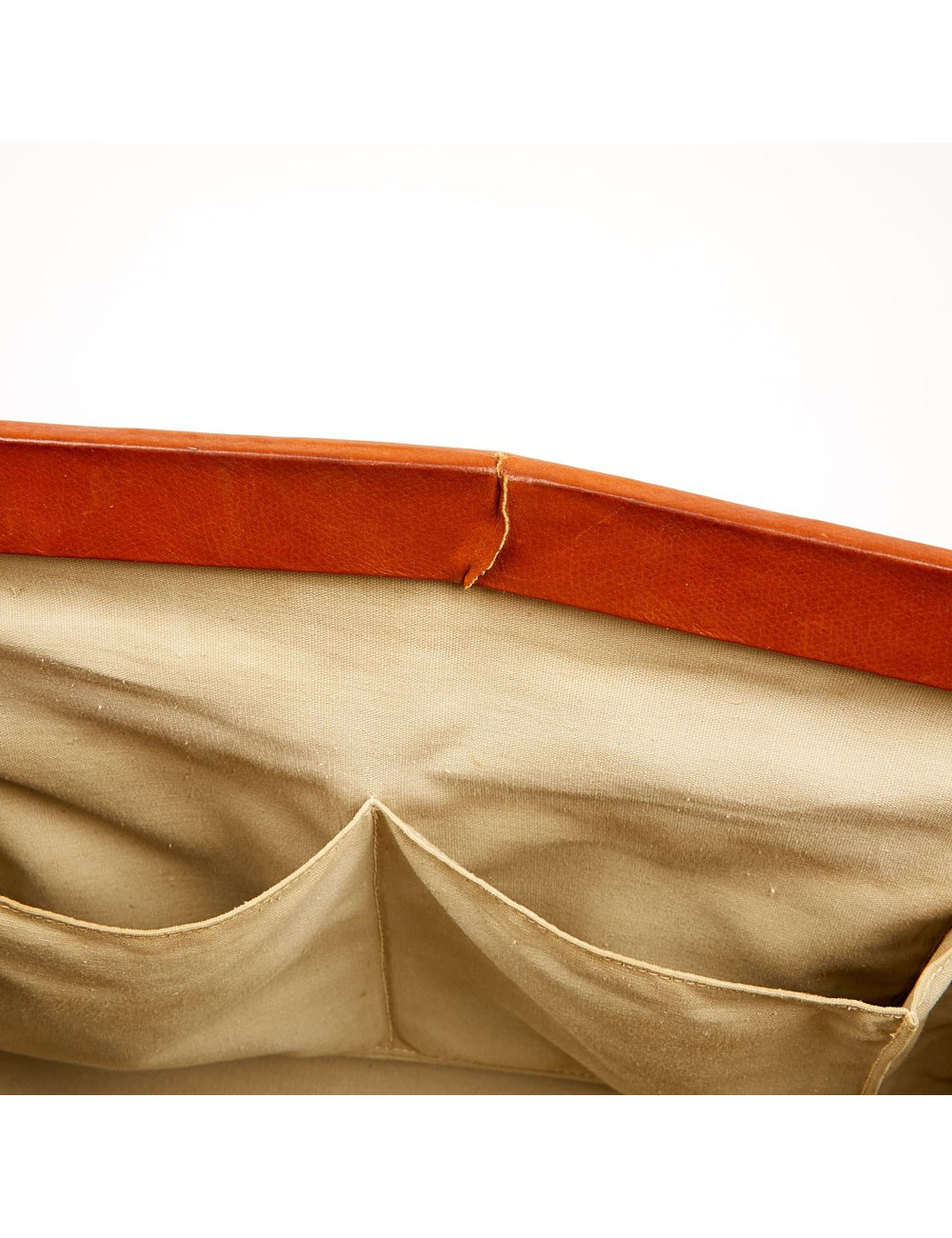 Valise de voyage HERMES toile et cuir Vintage TM