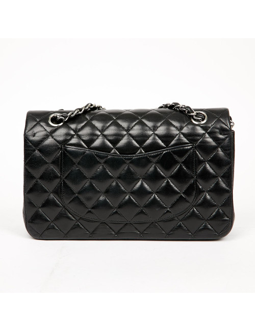 Timeless CHANEL black lambskin bag 