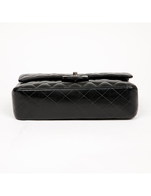 Timeless CHANEL black lambskin bag 