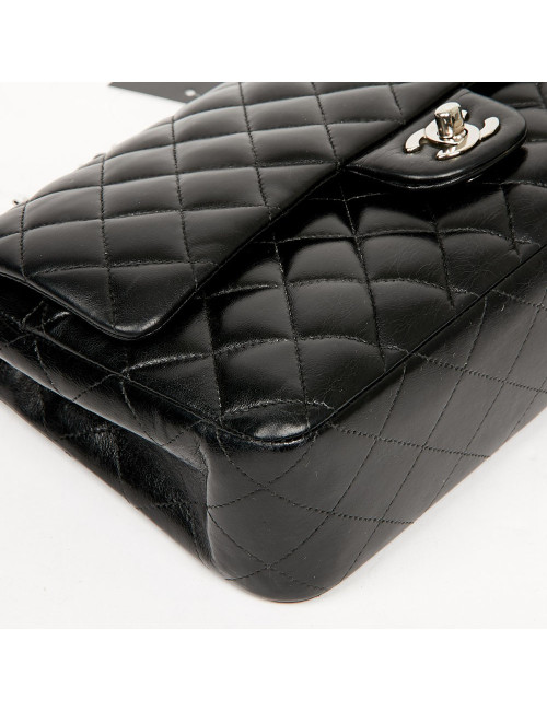 Timeless CHANEL black lambskin bag 