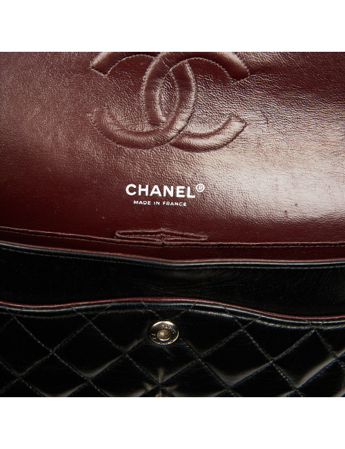Timeless CHANEL black lambskin bag 