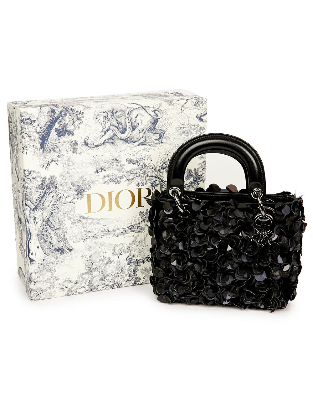Lady D DIOR fleurs noires