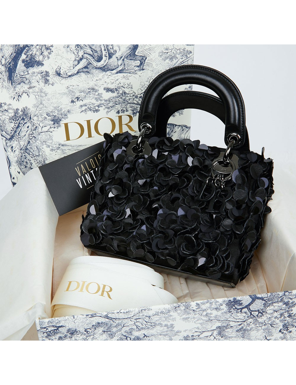 Dior Lady D with black flower