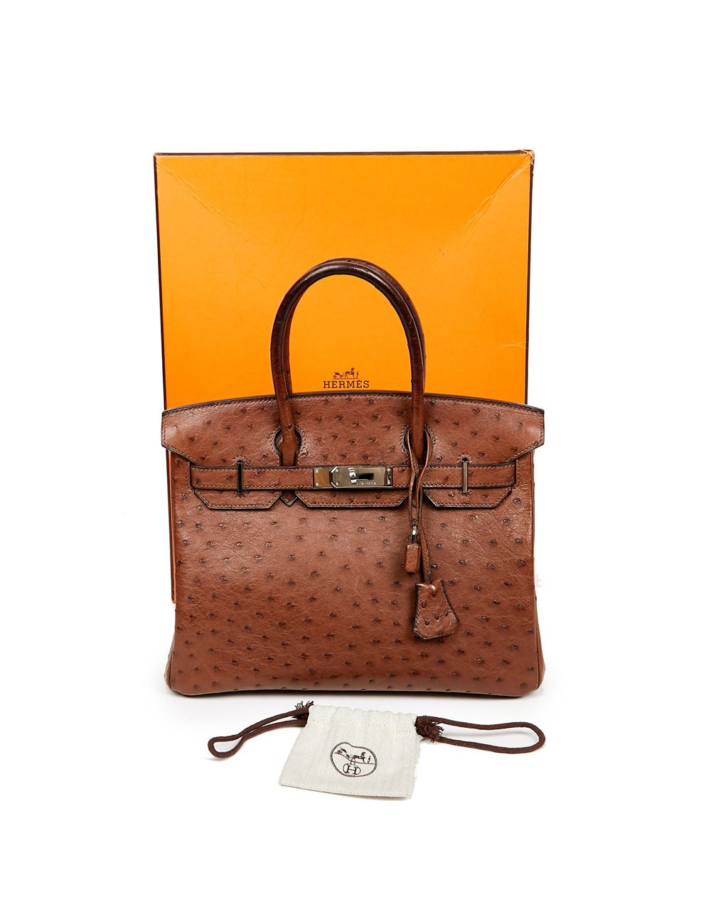 Hermes Birkin 30 tobacco colored ostrich