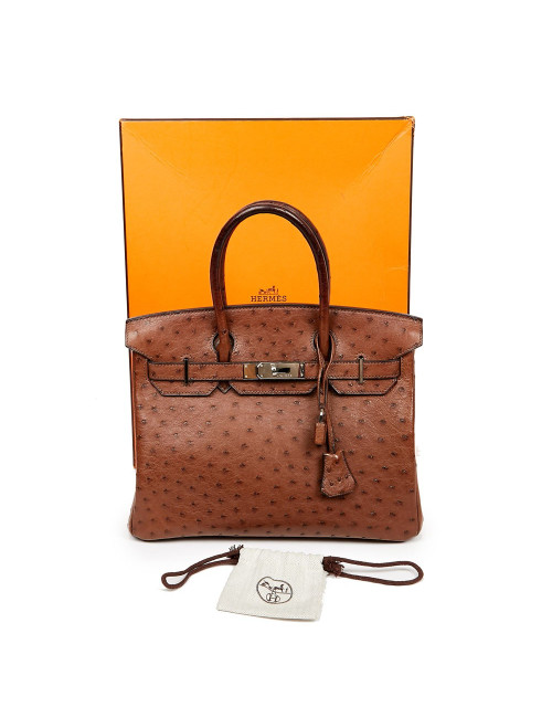 Hermes Birkin 30 tobacco colored ostrich