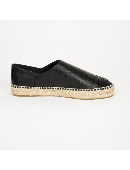 Espadrilles CHANEL T38 cuir noir