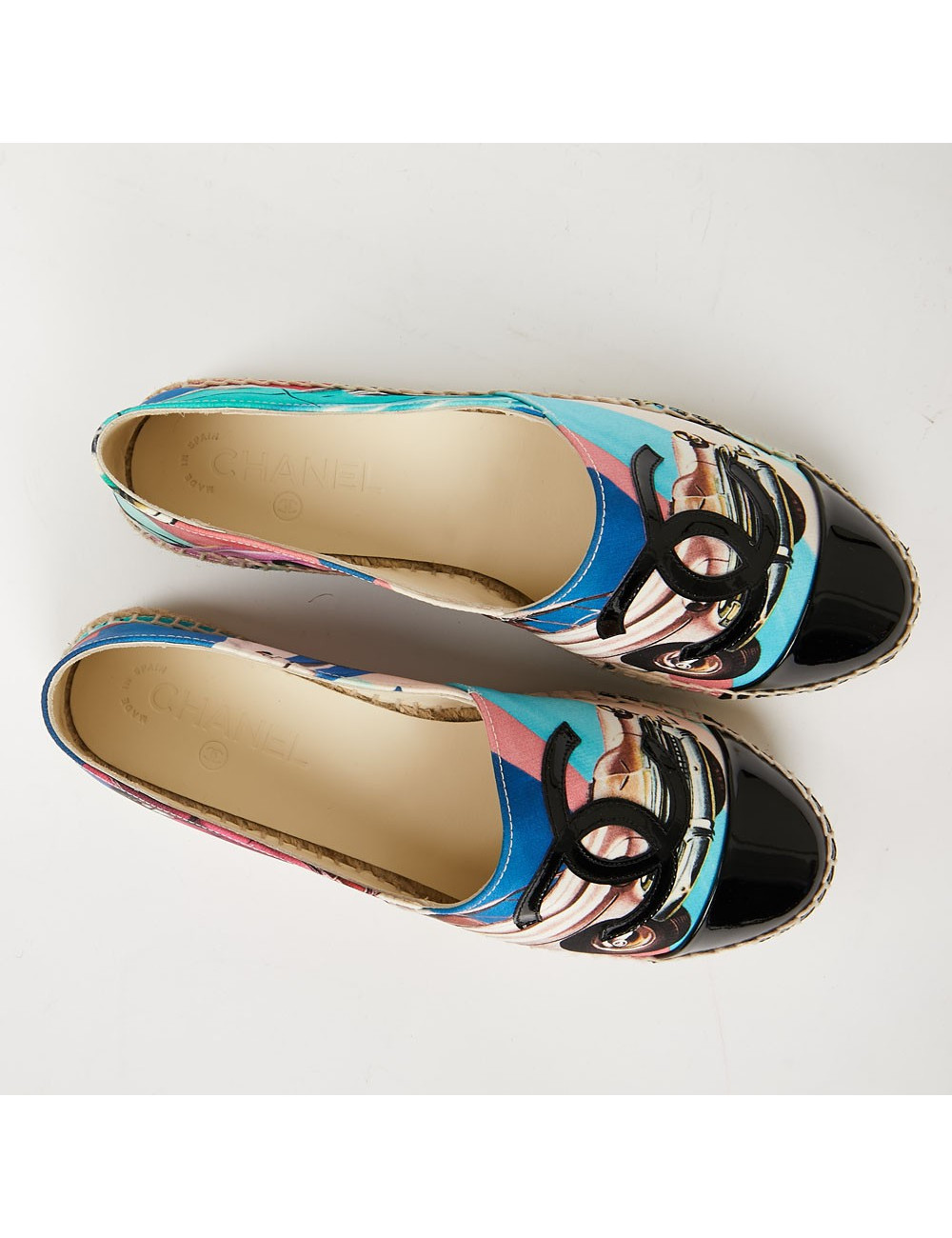 Espadrilles T38 CHANEL multicolores