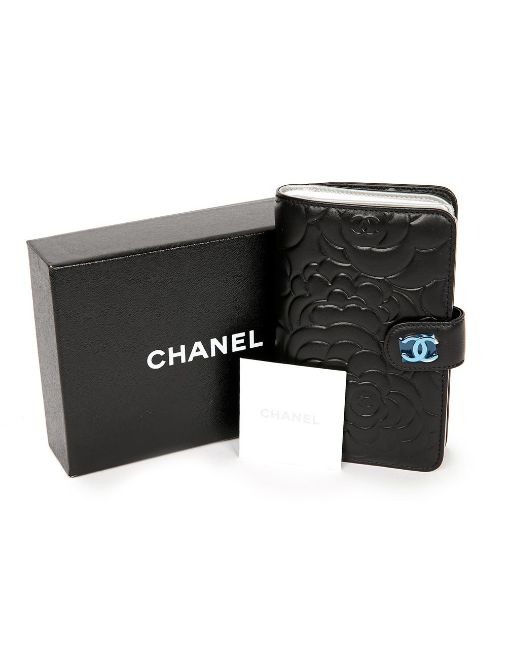 Porte monnaie CHANEL cuir embossé 
