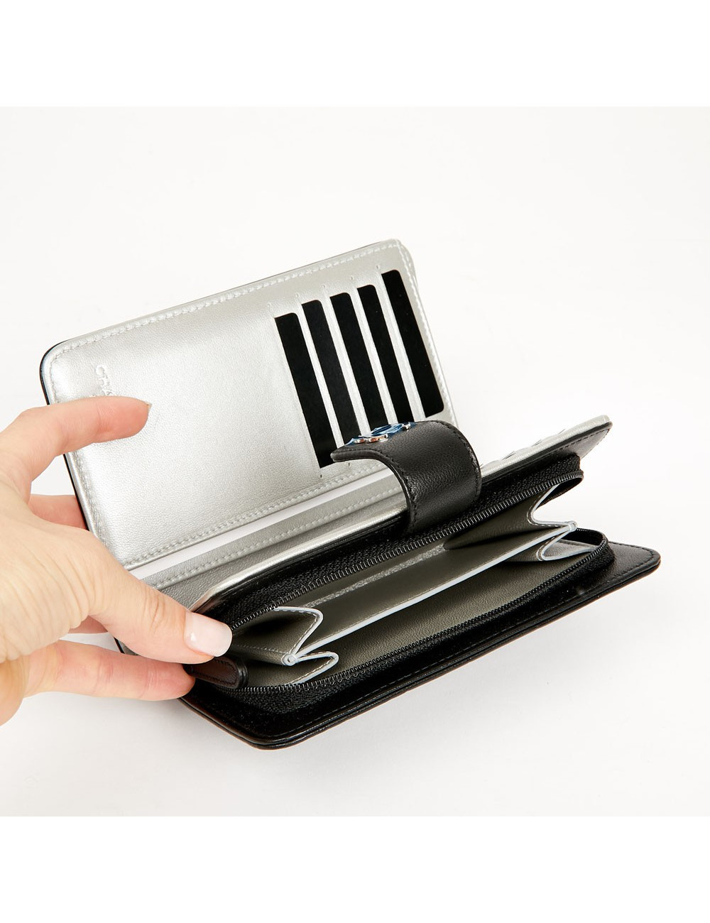 Porte monnaie CHANEL cuir embossé 