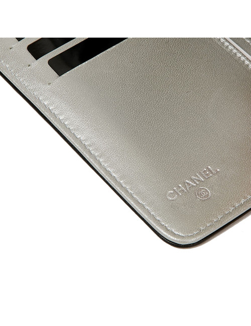 Porte monnaie CHANEL cuir embossé 