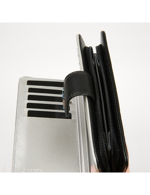 Porte monnaie CHANEL cuir embossé 