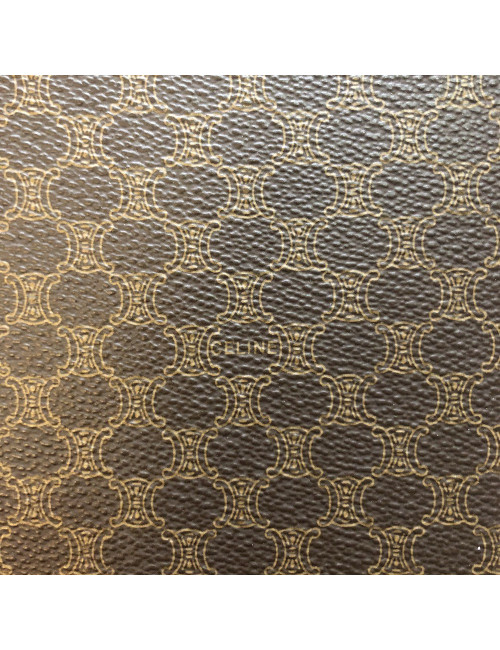 Valise CELINE en toile monogram marron