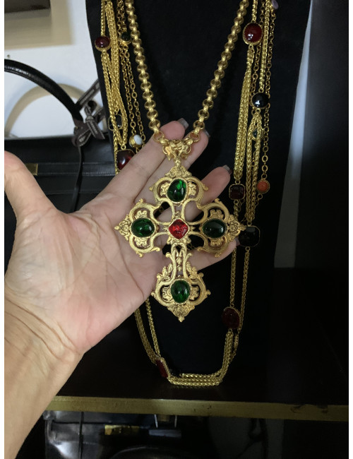 Sautoir croix MARGUERITE de VALOIS 