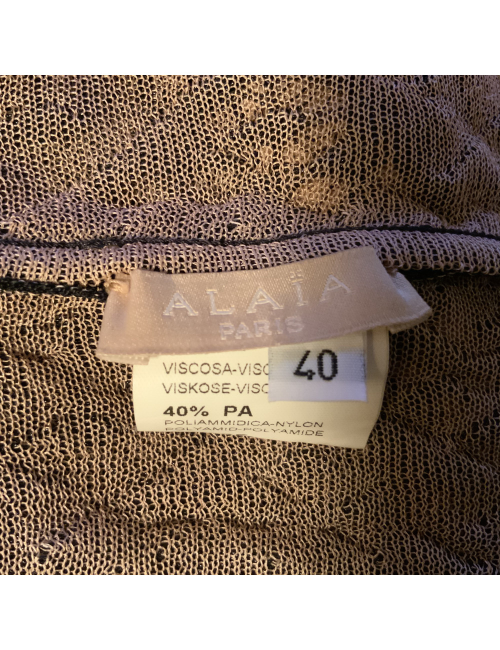 ALAIA black and pink strech dress