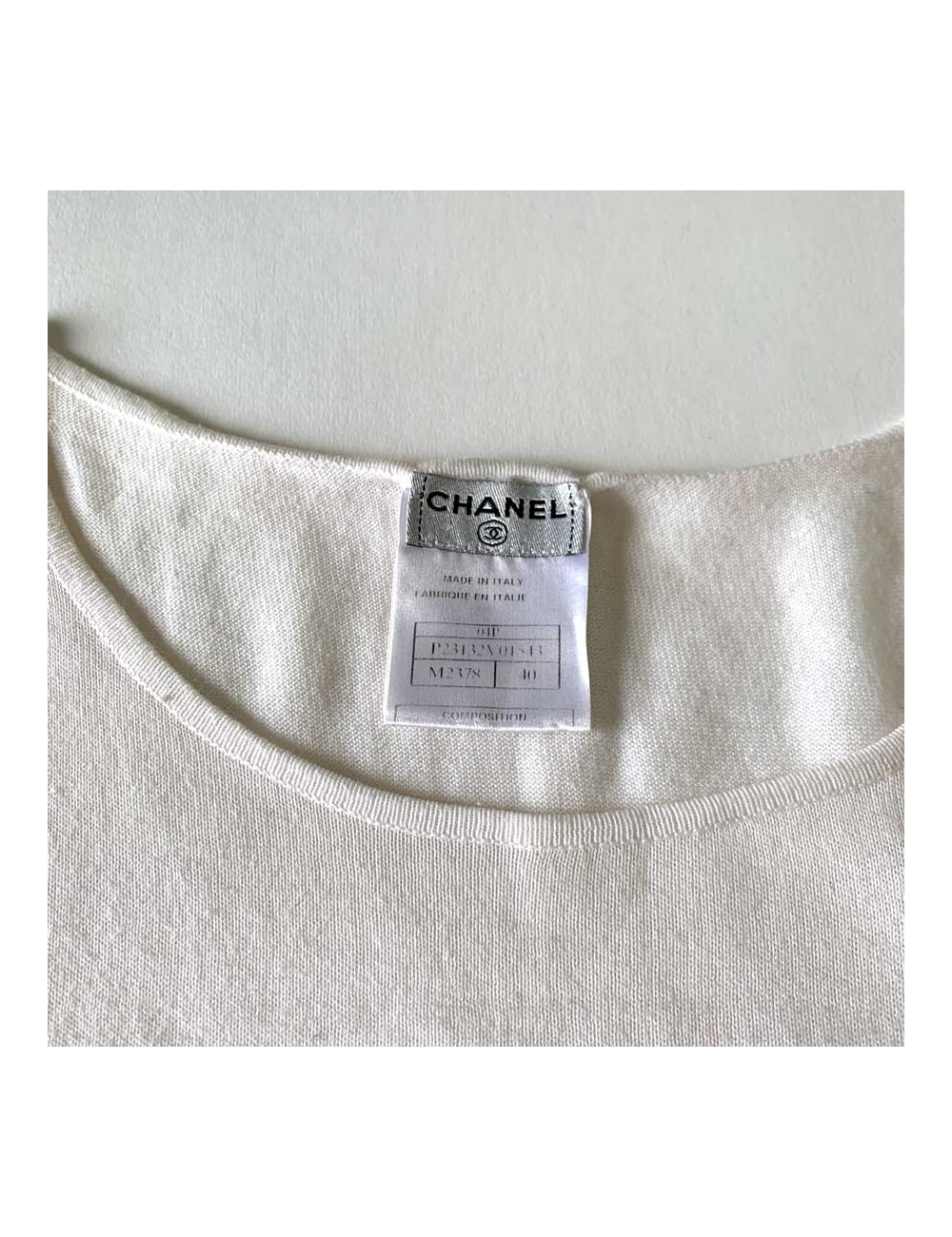 Tshirt CHANEL siglé en coton