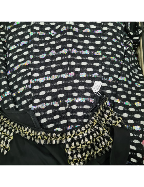 Robe du soir Proenza Shouler T2 noire et argentée