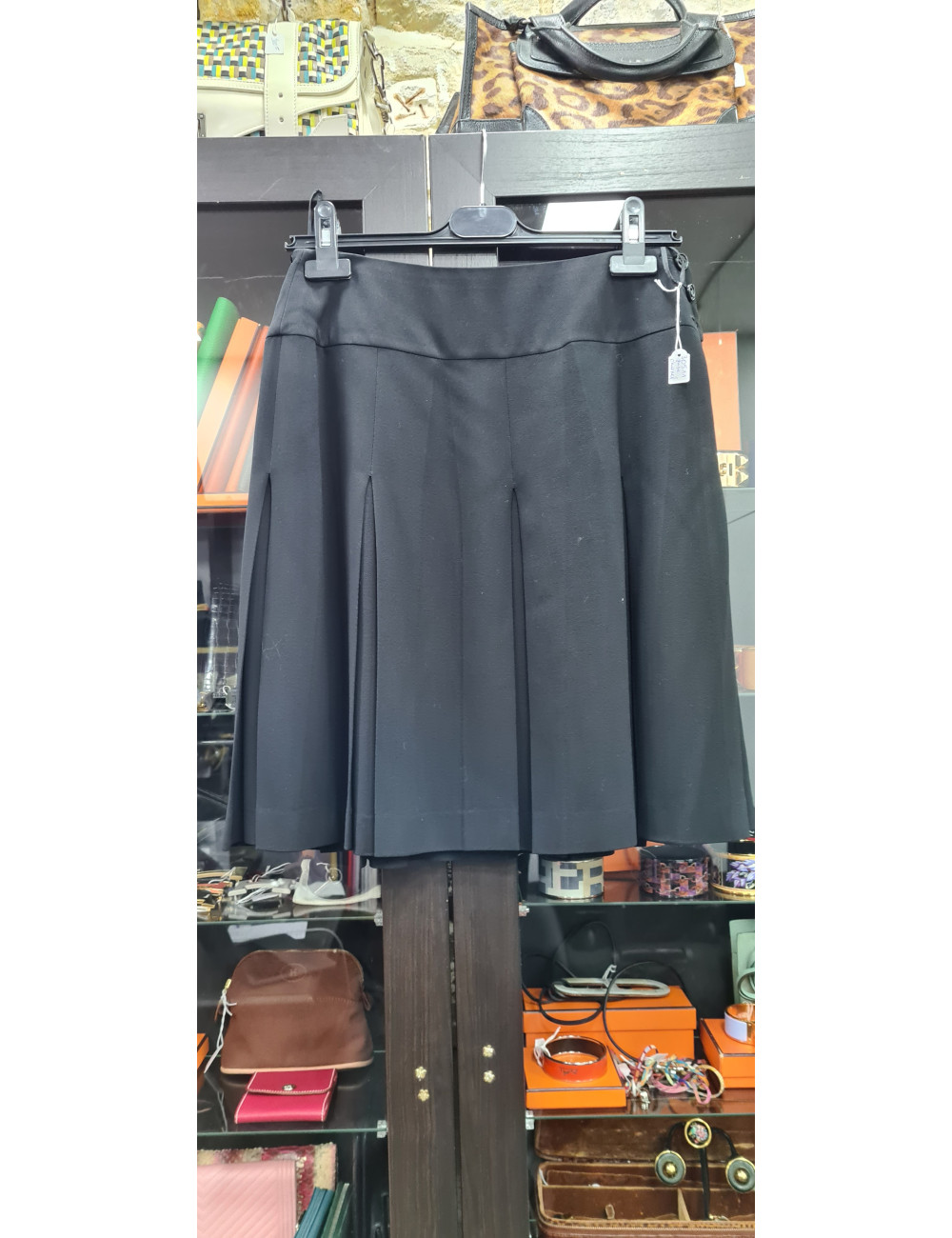 Jupe Chanel  plissée noire