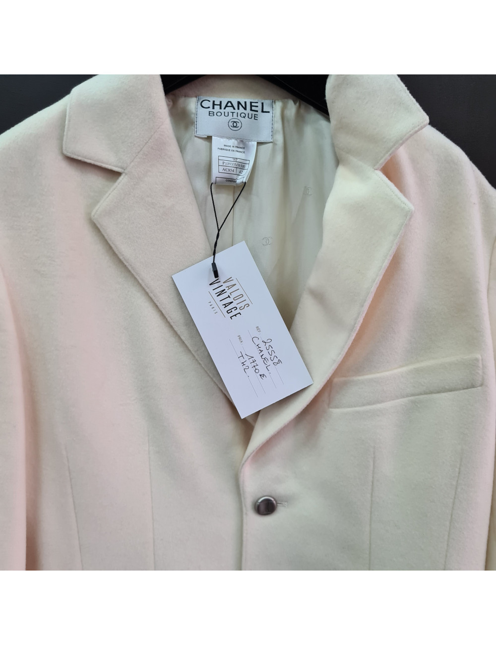Veste T 42 CHANEL laine écrue