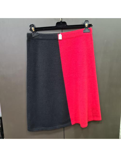 Jupe CHANEL T 38  laine bicolore