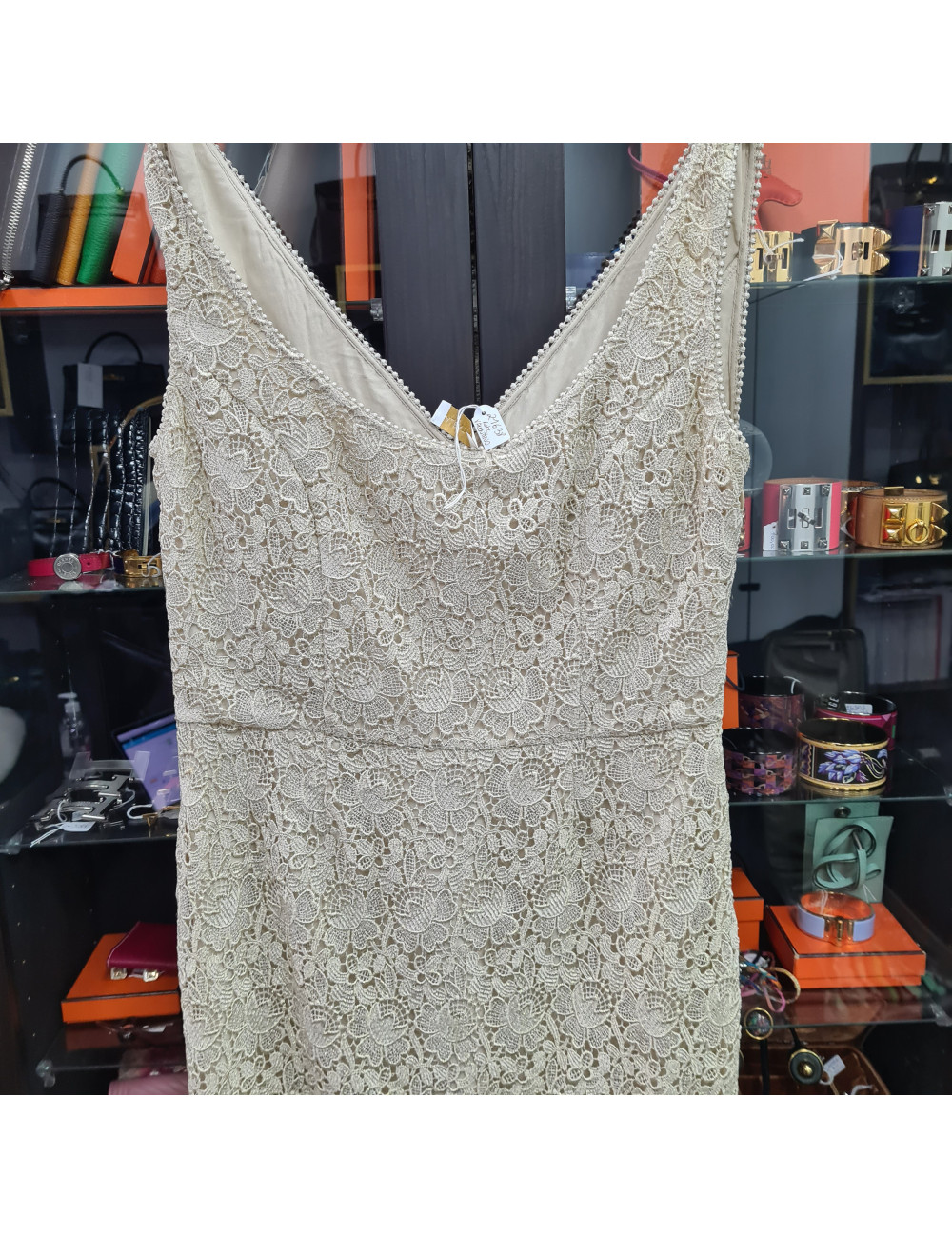 Robe brodée VALENTINO T44 FR beige