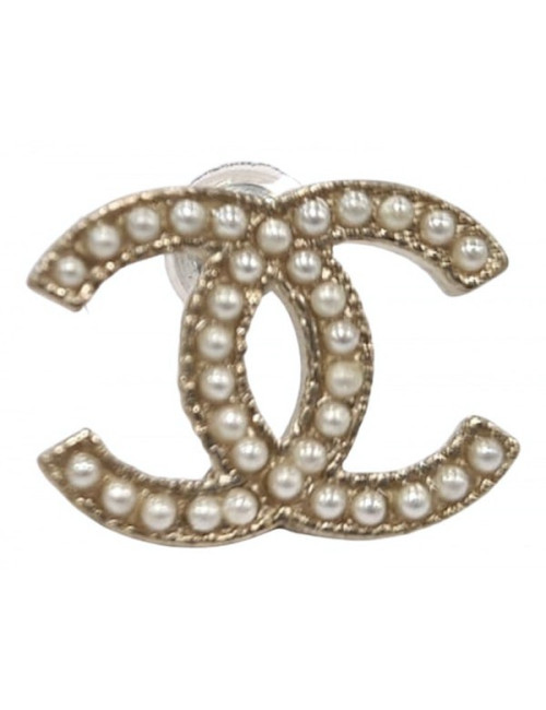 CHANEL clous d'oreille perles nacrées