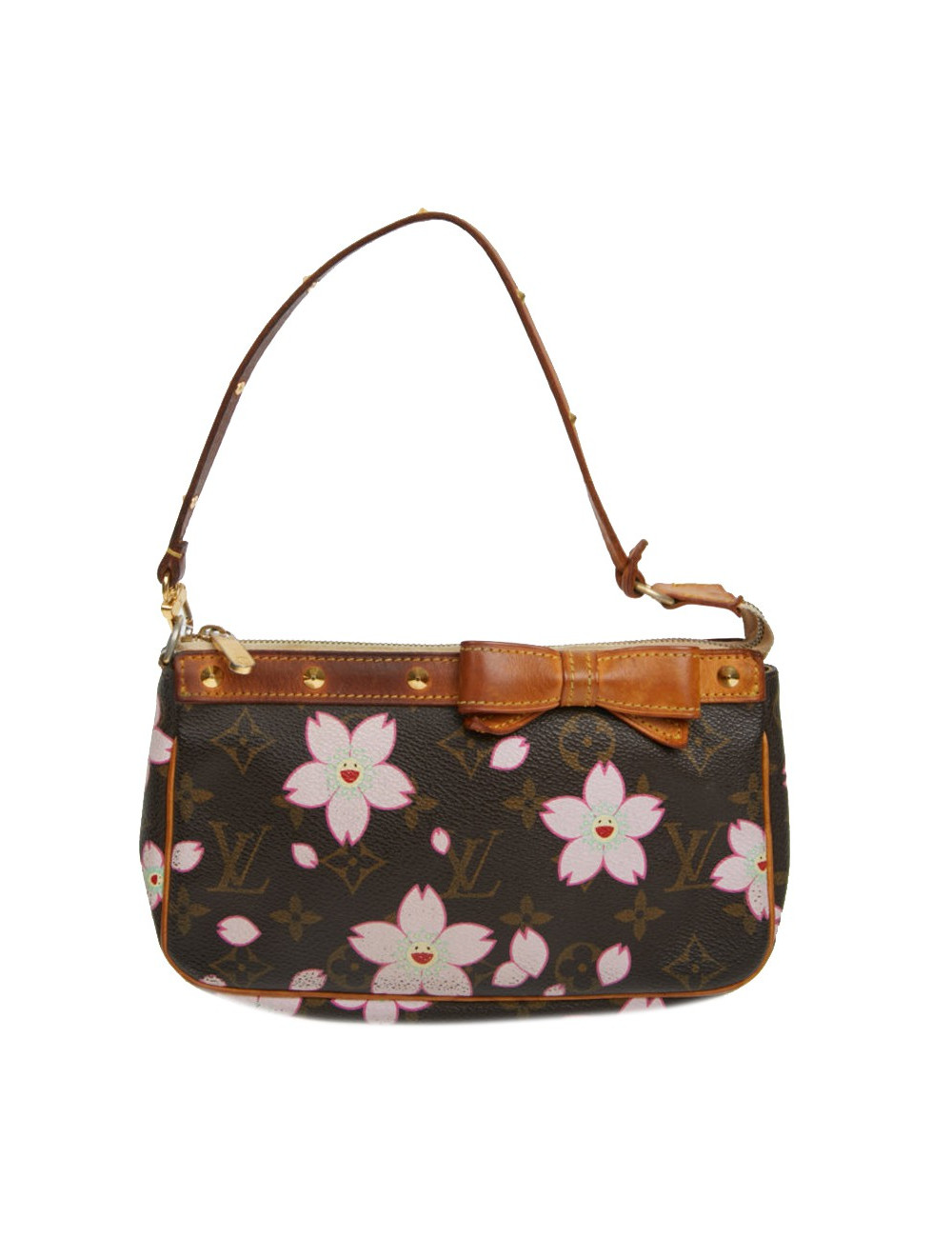 Pochette accessoire Louis Vuitton toile Monogram Cherry Blossom Murakami