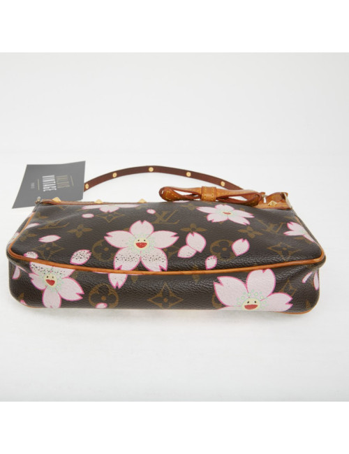 Pochette accessoire Louis Vuitton toile Monogram Cherry Blossom Murakami
