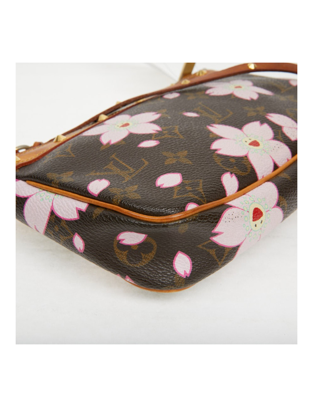 Pochette accessoire Louis Vuitton toile Monogram Cherry Blossom Murakami