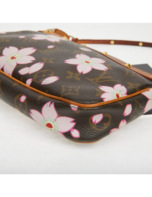 Pochette accessoire Louis Vuitton toile Monogram Cherry Blossom Murakami