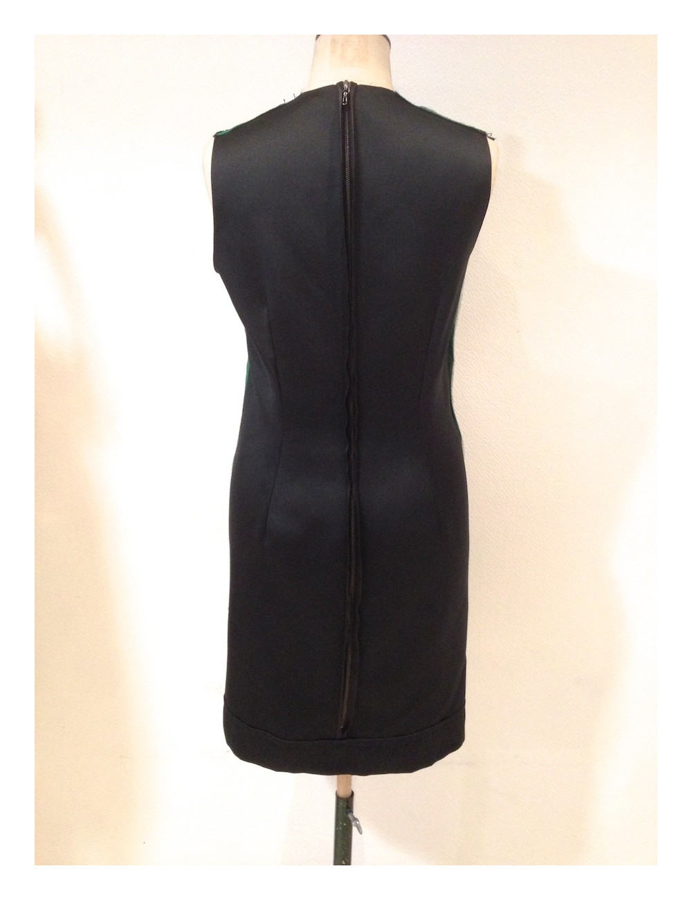 Robe fourreau LANVIN soie avec dentelles T36