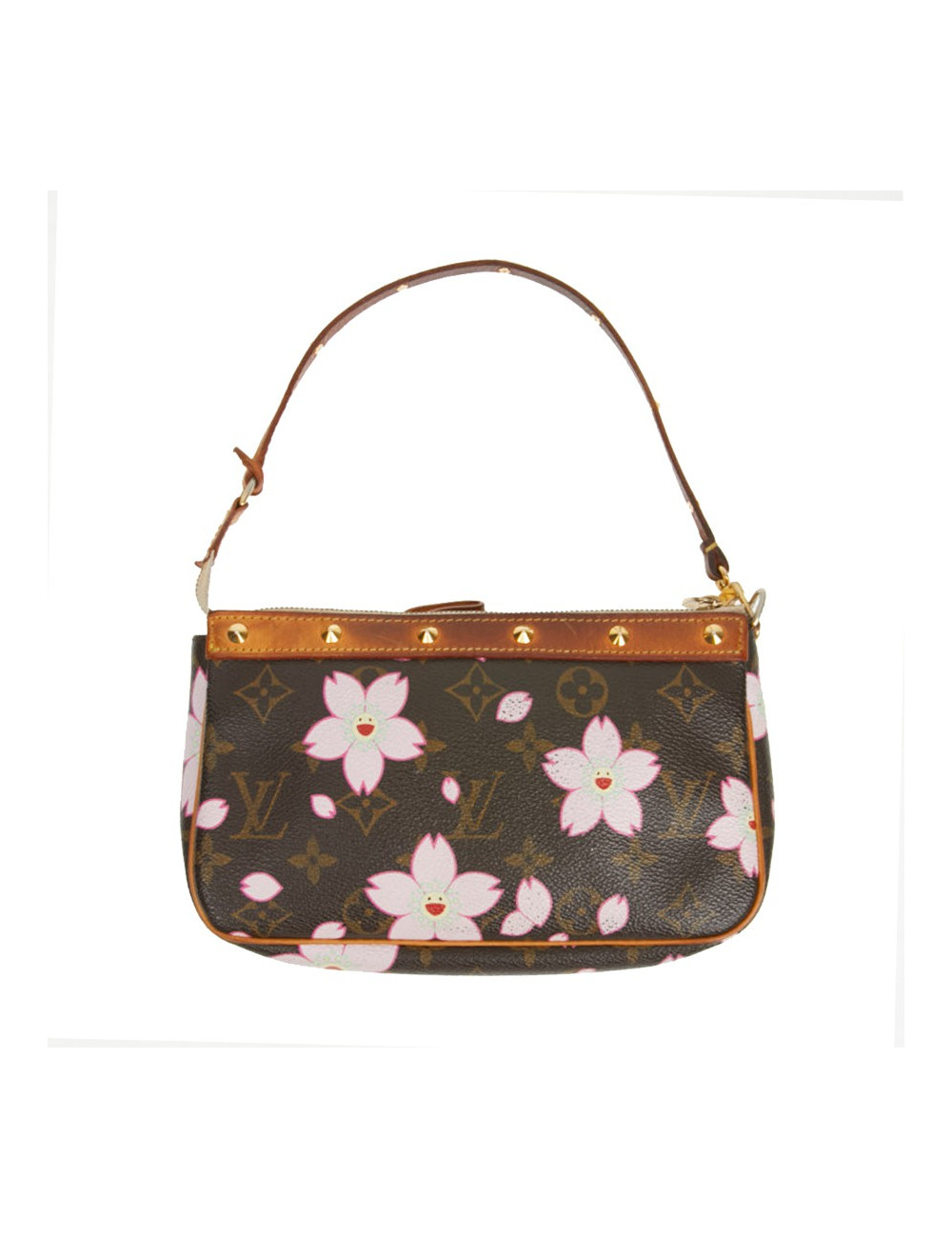 Pochette accessoire Louis Vuitton toile Monogram Cherry Blossom Murakami
