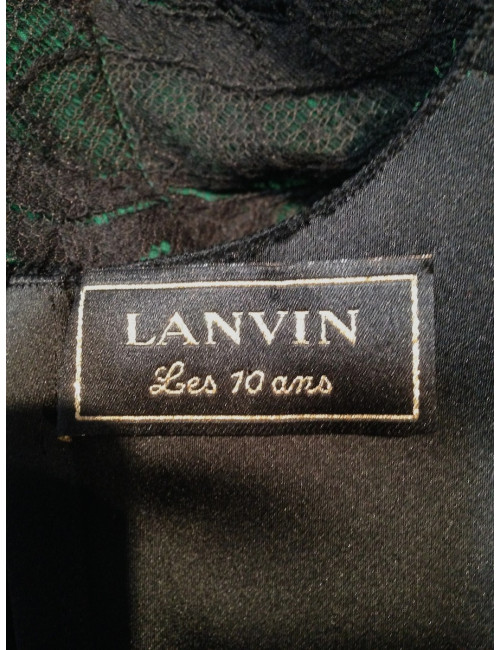 Robe fourreau LANVIN soie avec dentelles T36
