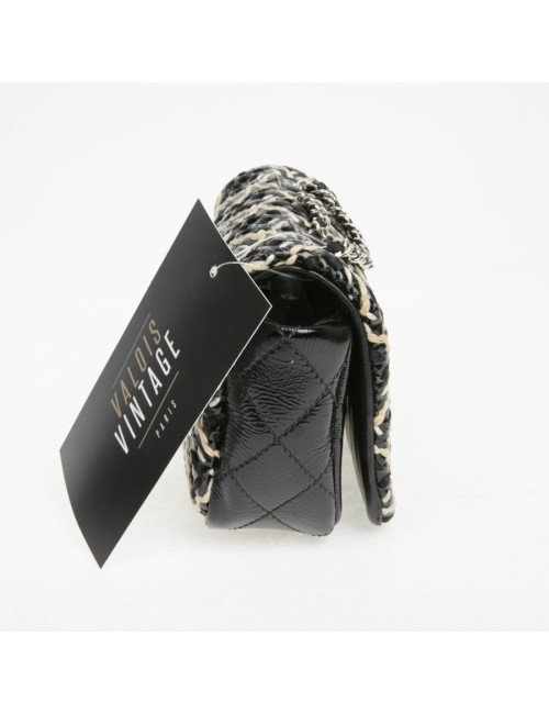 Mini sac Chanel cuir verni noir