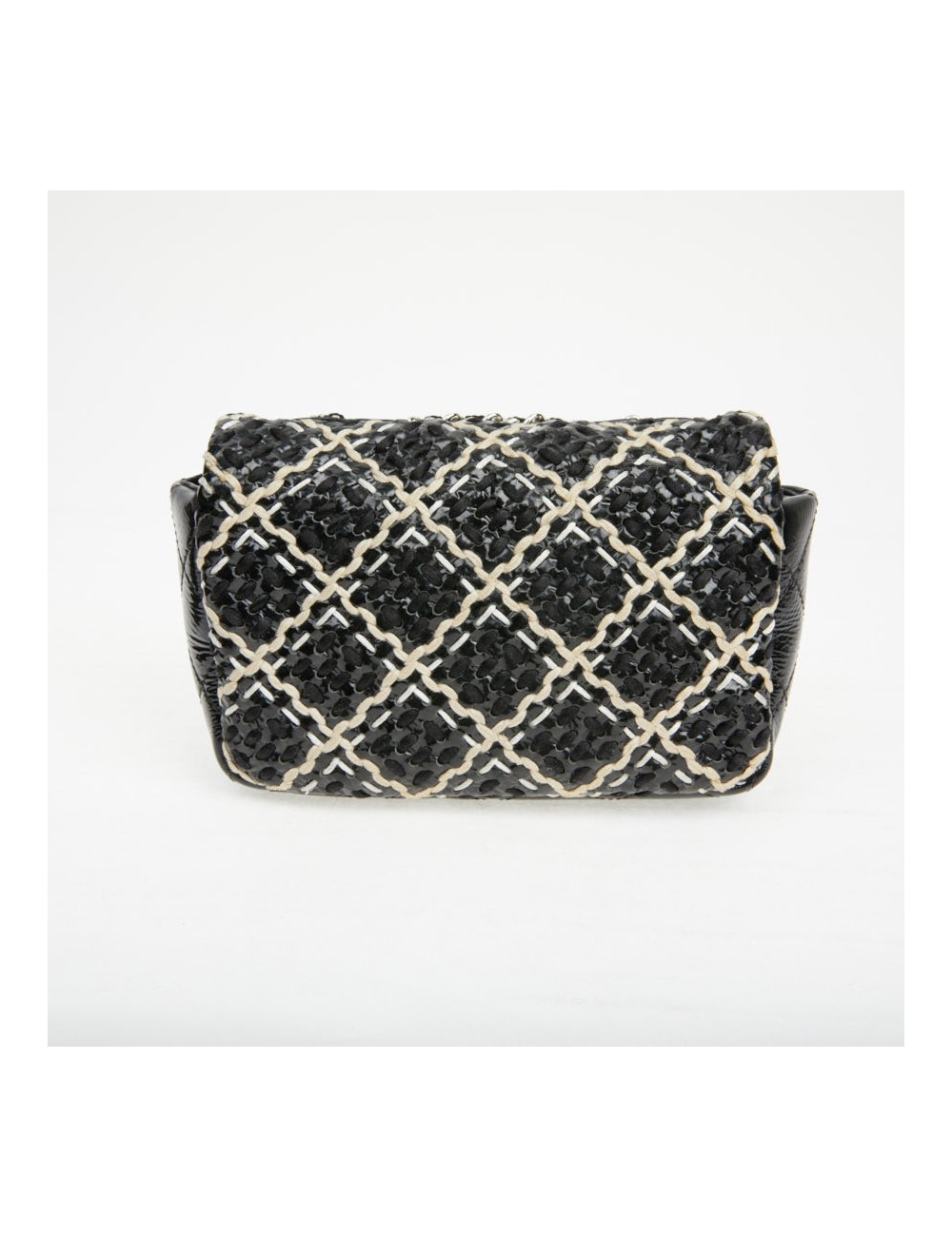 Mini sac Chanel cuir verni noir