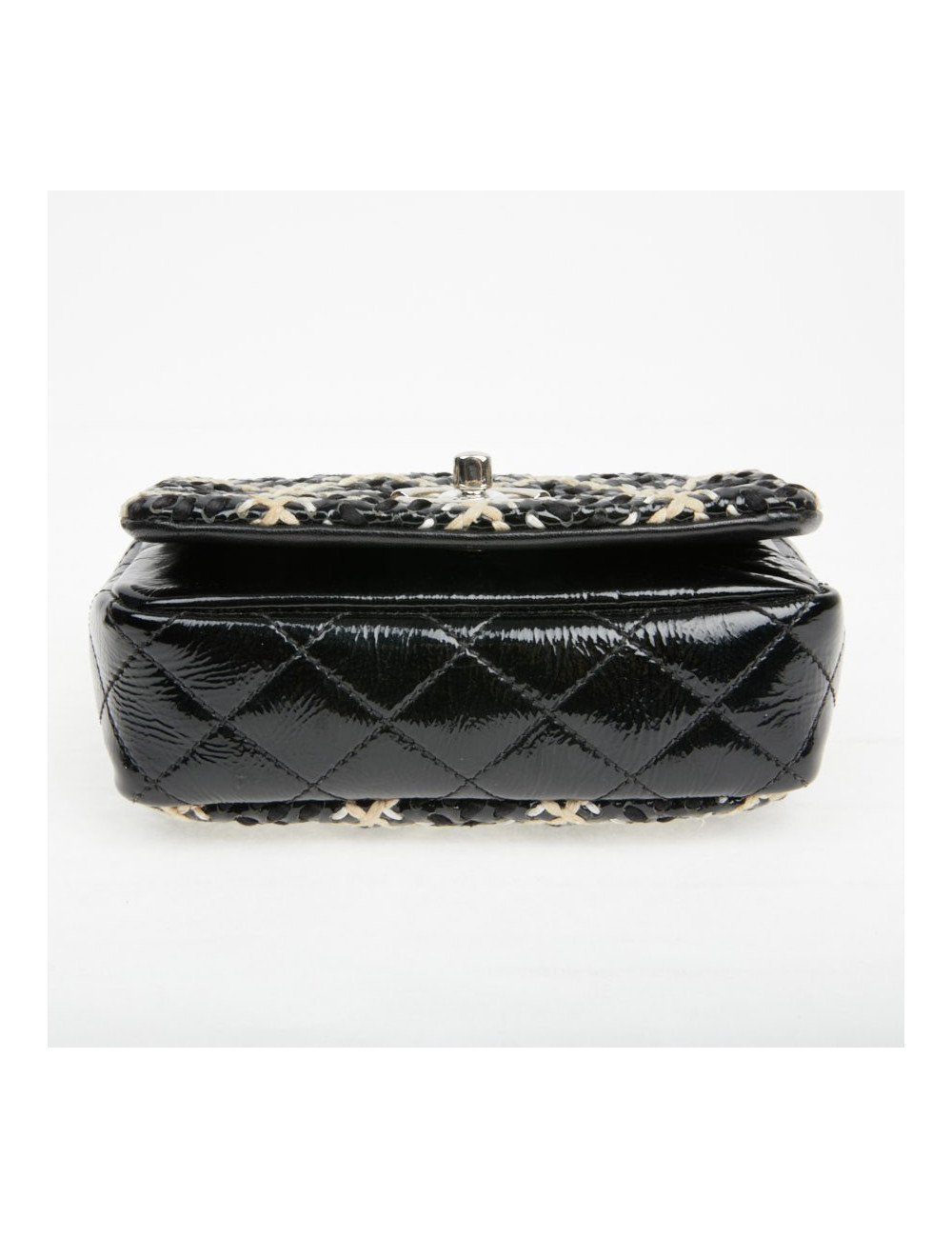 Mini sac Chanel cuir verni noir