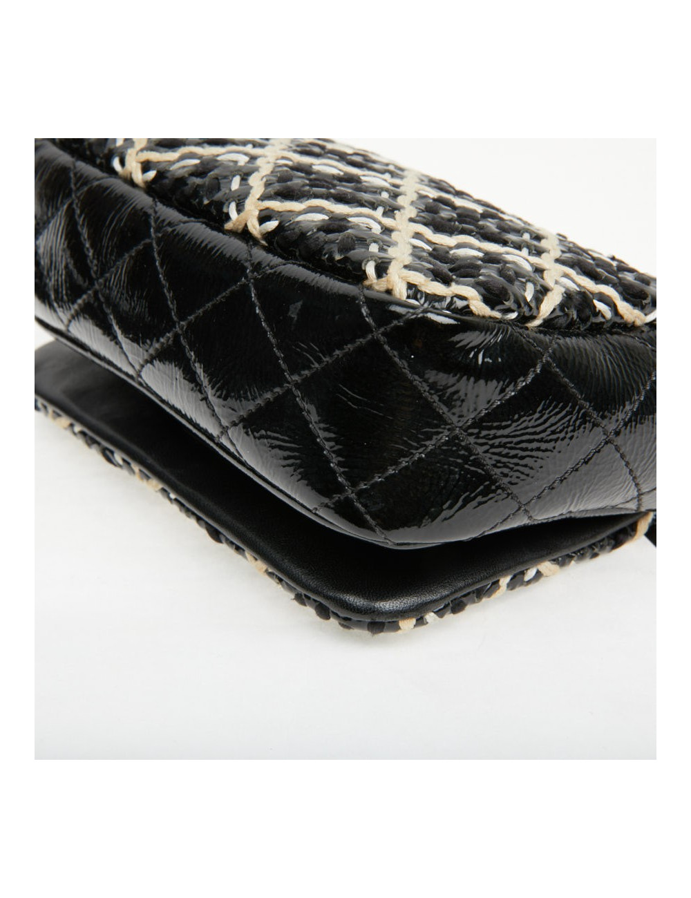 Mini sac Chanel cuir verni noir