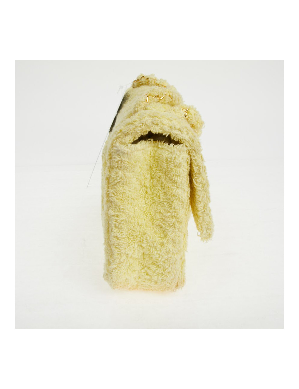 Occasion Certified CHANEL Vintage Timeless Bag in yellow terrycloth 