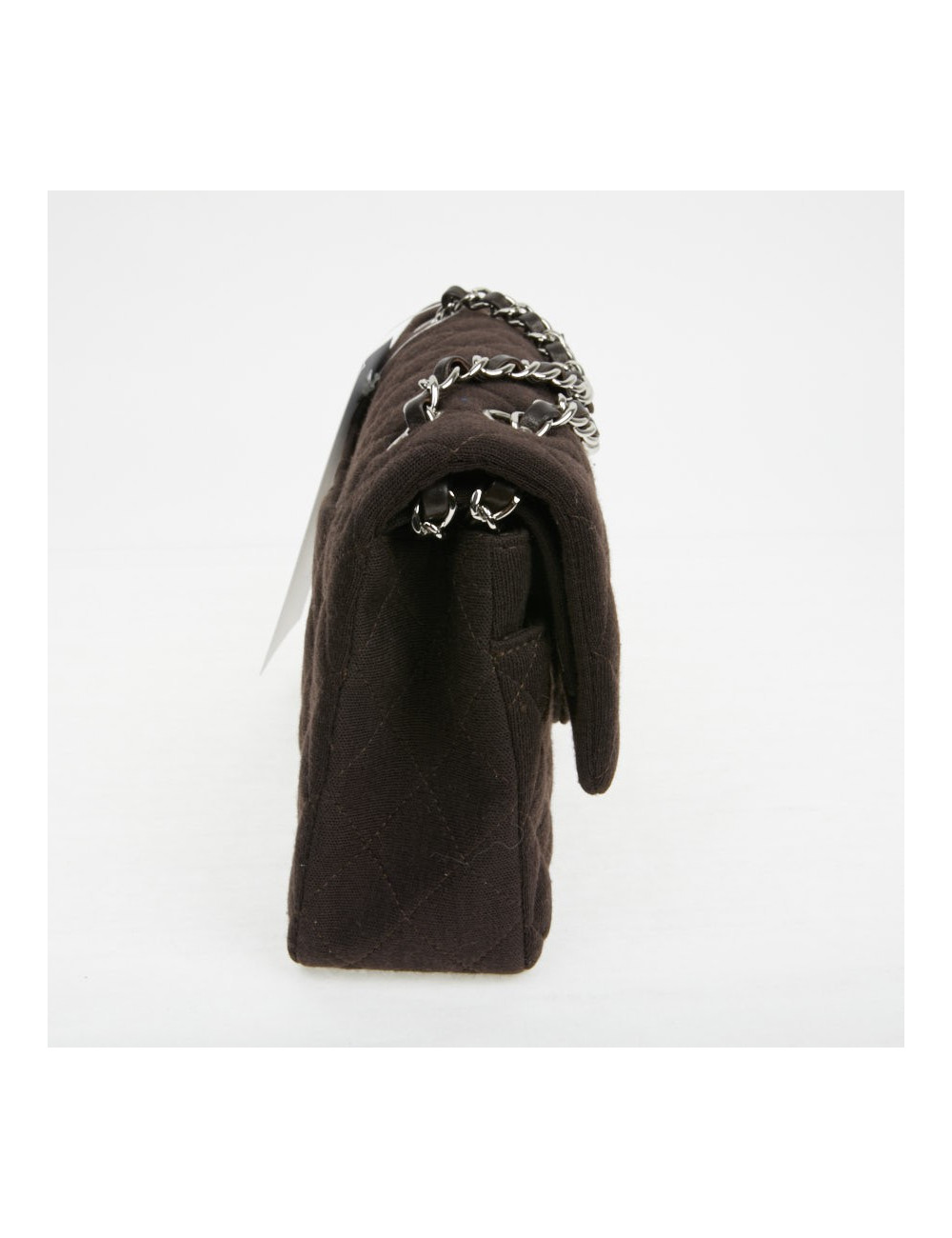 Chanel Brown Jersey Timeless Bag - Second-hand Luxury Bags certified.