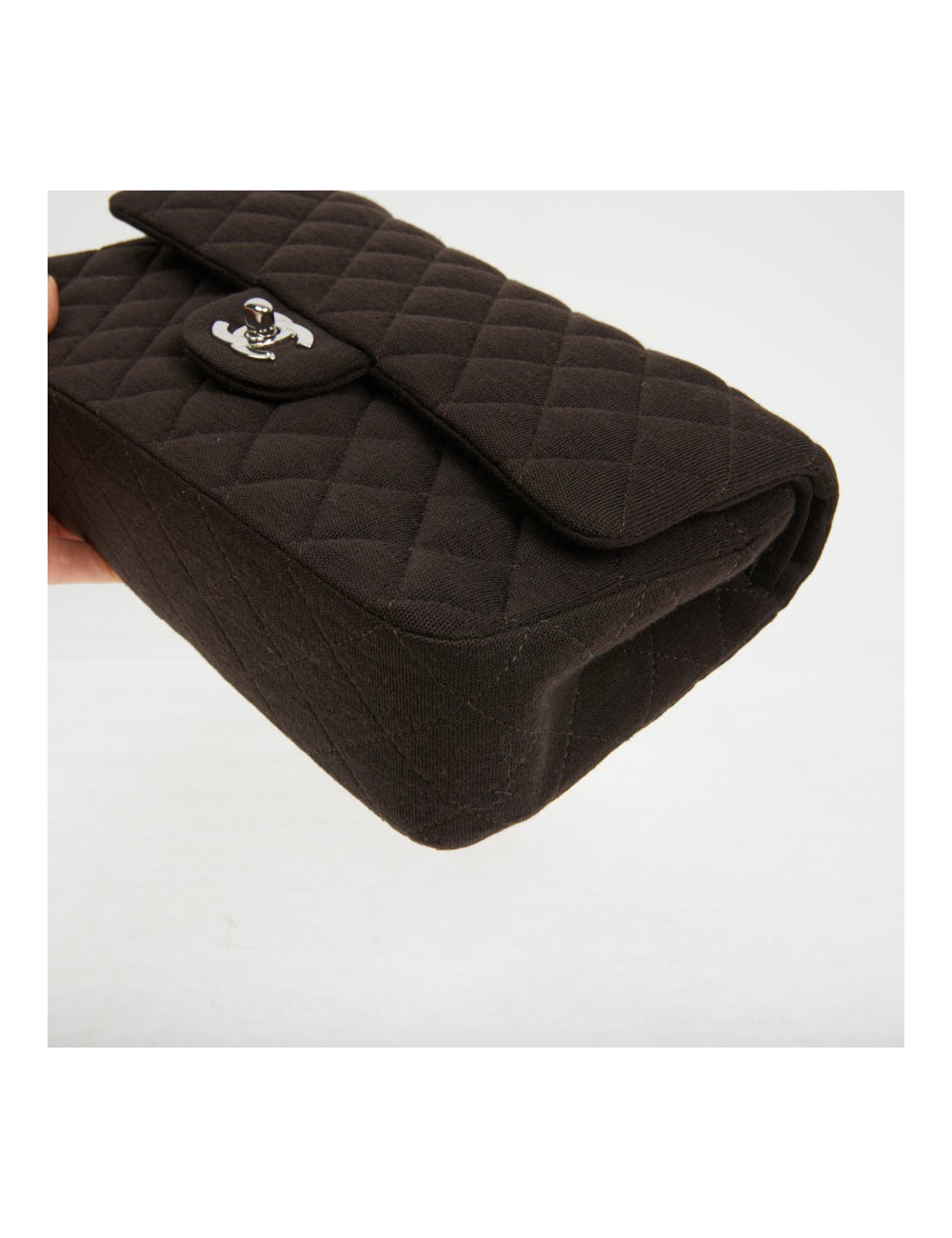 Chanel Brown Jersey Timeless Bag - Second-hand Luxury Bags certified.