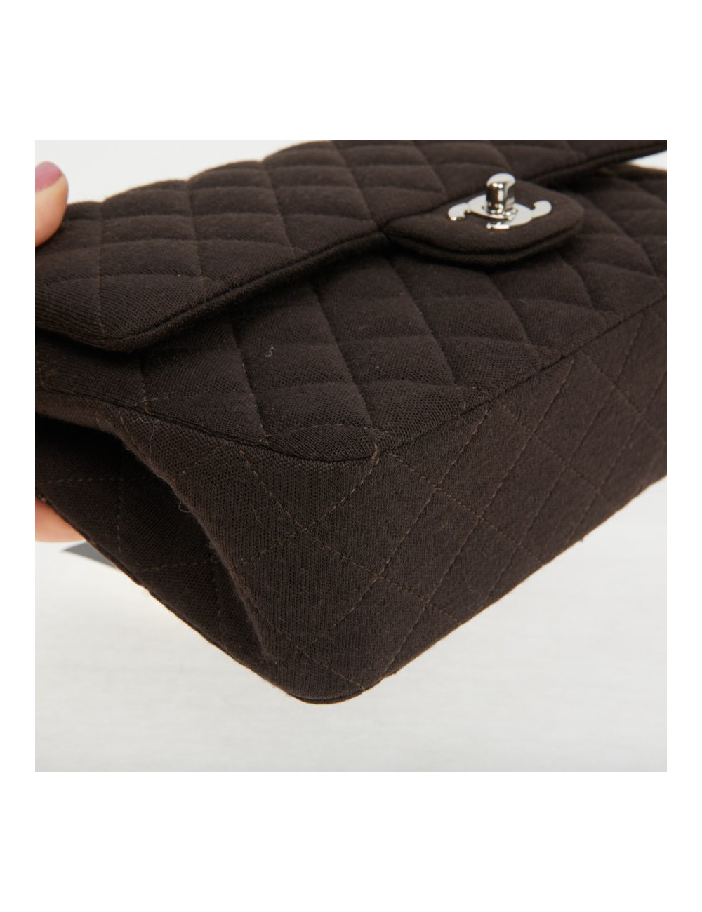 Chanel Brown Jersey Timeless Bag - Second-hand Luxury Bags certified.