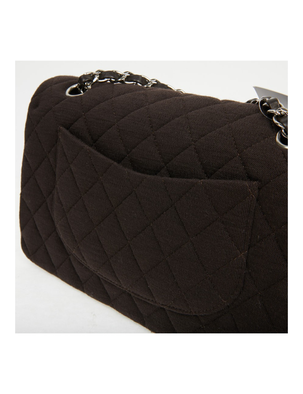 Chanel Brown Jersey Timeless Bag - Second-hand Luxury Bags certified.