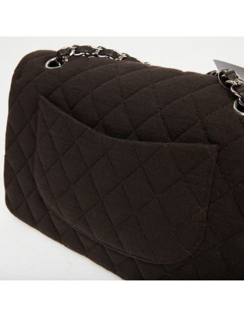 Chanel Brown Jersey Timeless Bag - Second-hand Luxury Bags certified.
