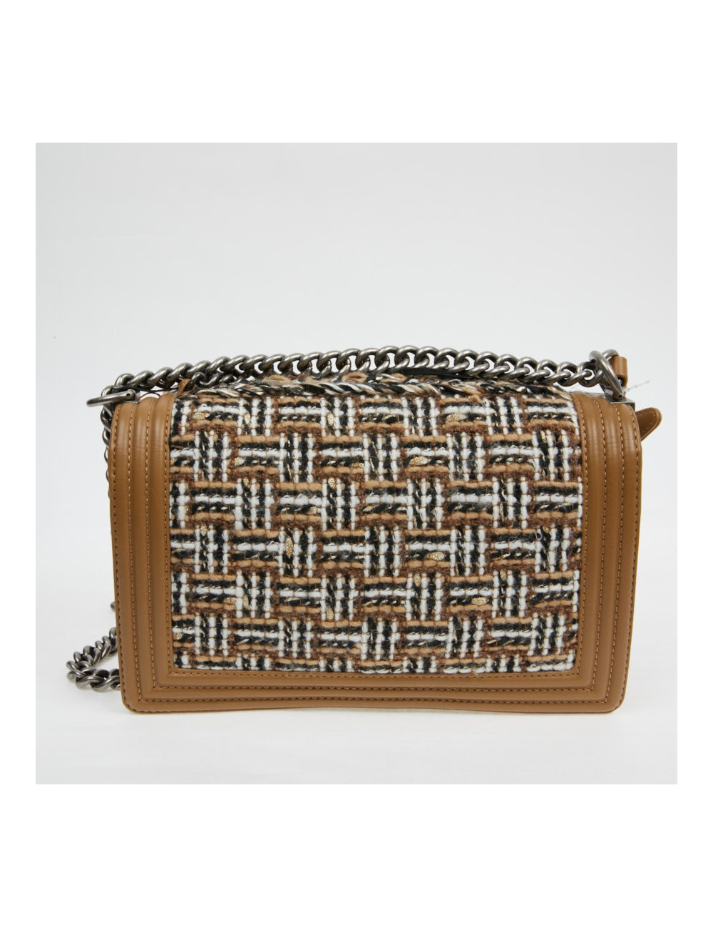 CHANEL Paris Dallas Boy Flap Bag in Brown Tweed, Fringes and Chains
