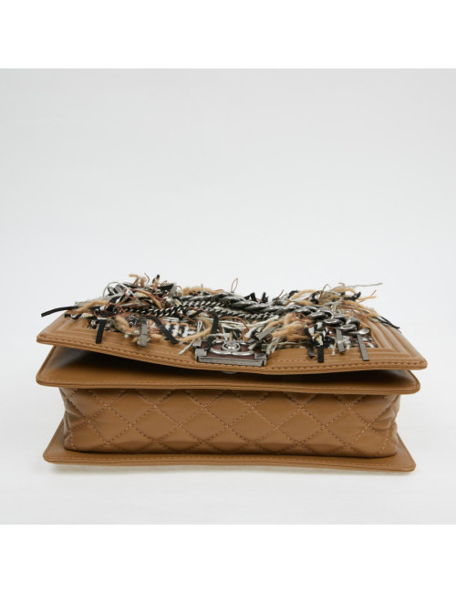 CHANEL Paris Dallas Boy Flap Bag in Brown Tweed, Fringes and Chains