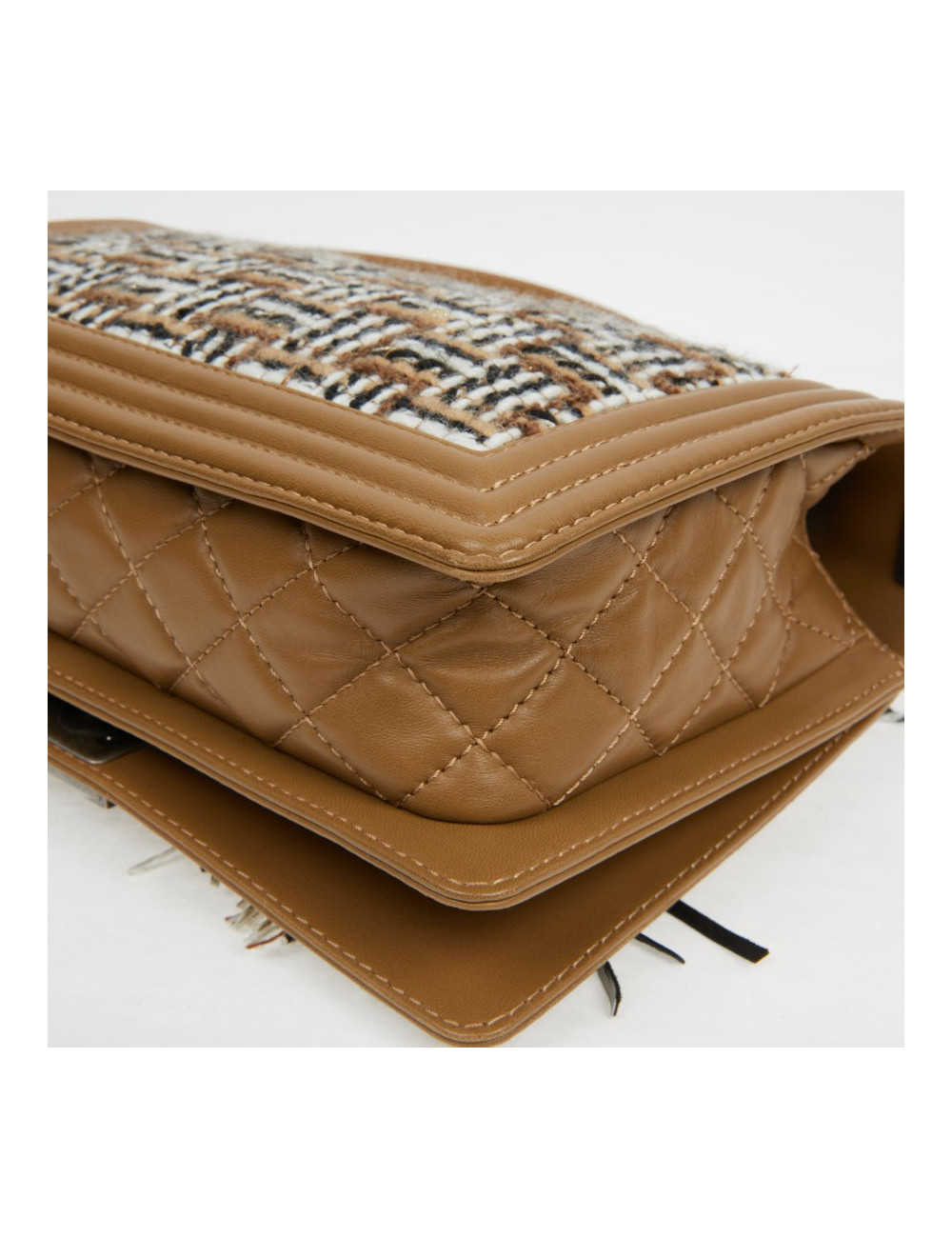 CHANEL Paris Dallas Boy Flap Bag in Brown Tweed, Fringes and Chains