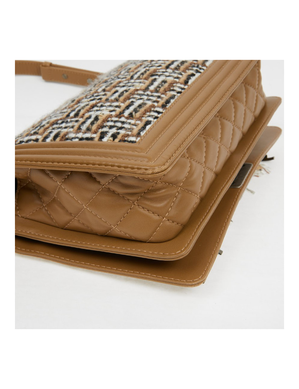 CHANEL Paris Dallas Boy Flap Bag in Brown Tweed, Fringes and Chains