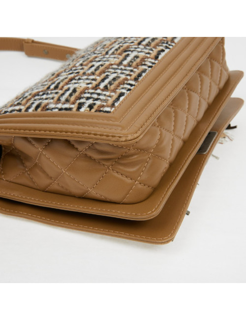 CHANEL Paris Dallas Boy Flap Bag in Brown Tweed, Fringes and Chains